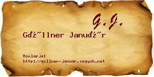 Göllner Január névjegykártya